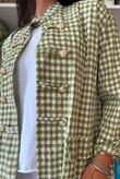 Nonni Gingam Napoleon Jacket Olive